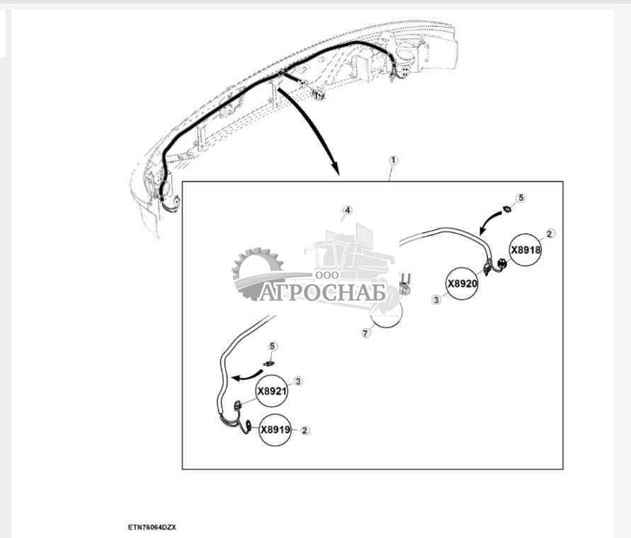 Жгут проводов освещения облицовочной панели 